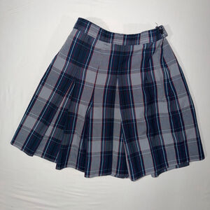 VTG Girl Royal Park Uniforms Plaid Pleated Skirt Blue USA Made Size 8 Academia